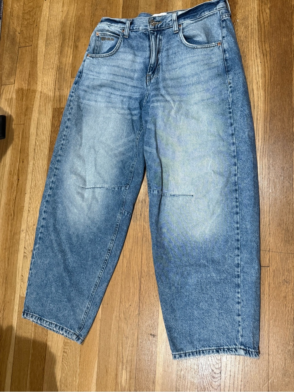 BDG Women's Wide Leg Light Blue Denim Jeans